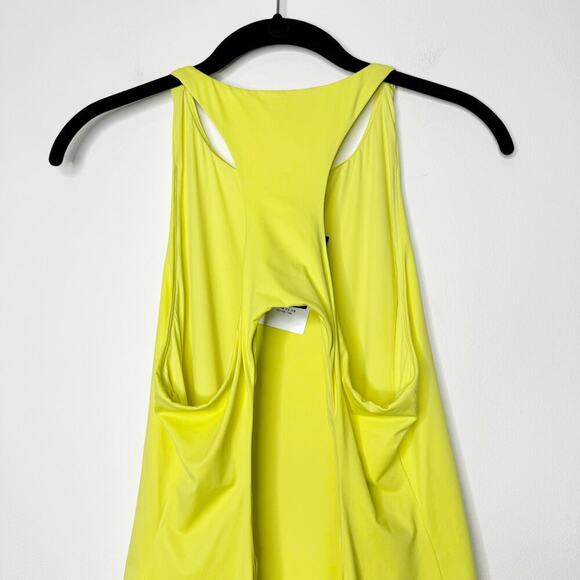 Ralph Lauren Purple Label Claeton Scuba Bodysuit Neon Chartreuse Size Large - Picture 5 of 9